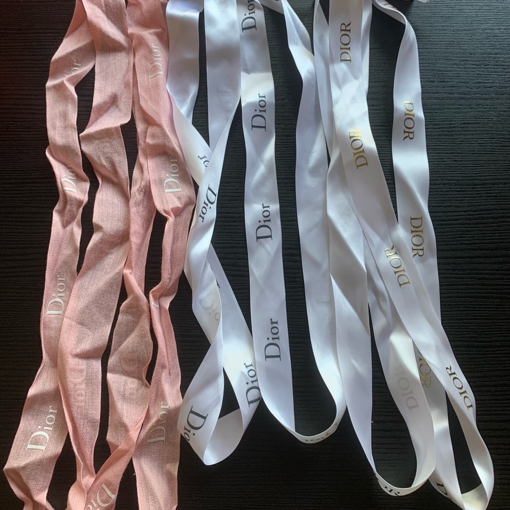 3 pieces - Dior Pink and White Ribbon Collection